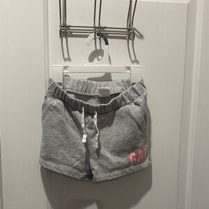 GAP Heather Gray Shorts with Pink Logo
